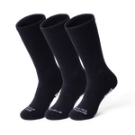 Three black socks on a transparent background