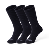 Three black socks on a transparent background