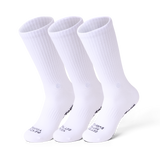Three white socks on a transparent background