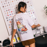 Burnout Toast Oversized Tee -  White