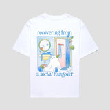 Social Hangover Oversized Tee - White